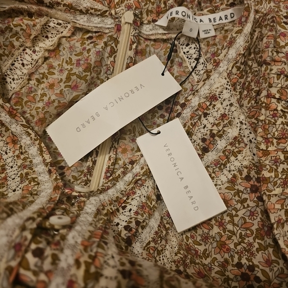 VERONICA BEARD Stone Multi Addilyn Dress Womens Size 0 - Picture 6 of 6